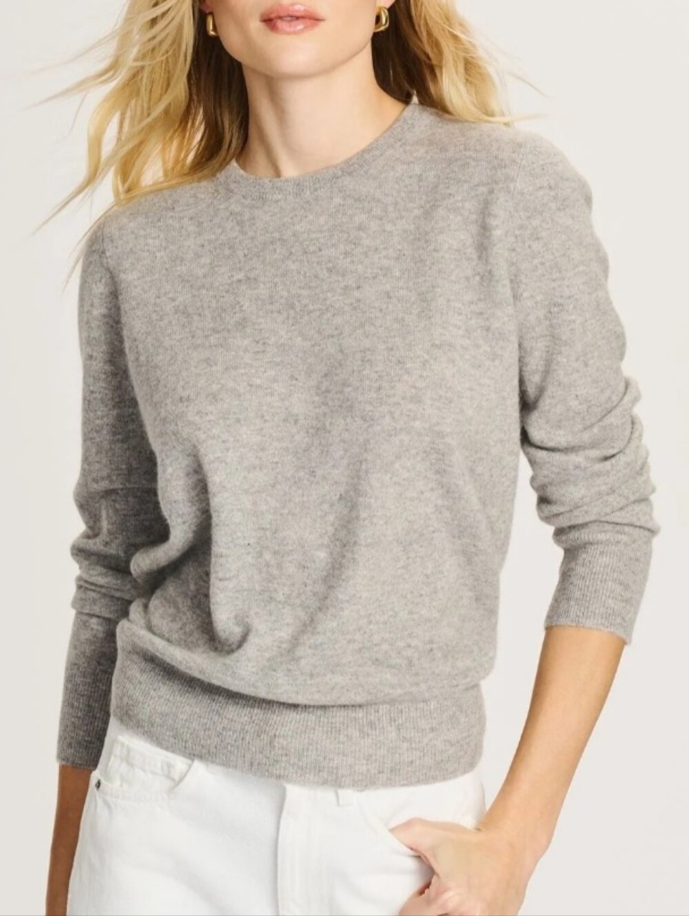 Naadam The Original Cashmere Sweater Grey S Crew Neck Quiet Luxury Old Money